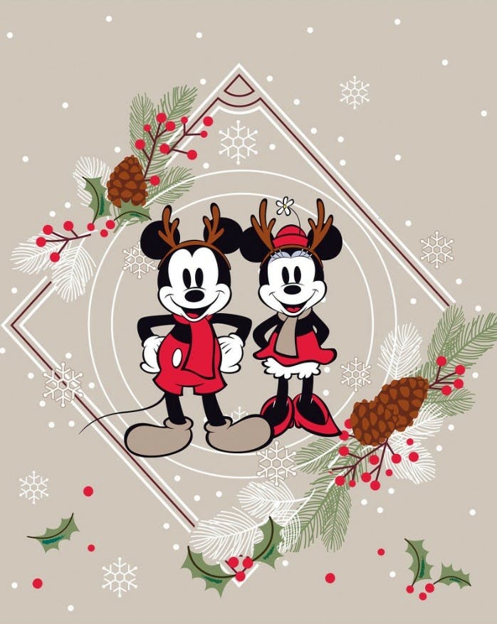 Mickey Mouse Plaid Flanel Kerstmis 120 X 150 Cm