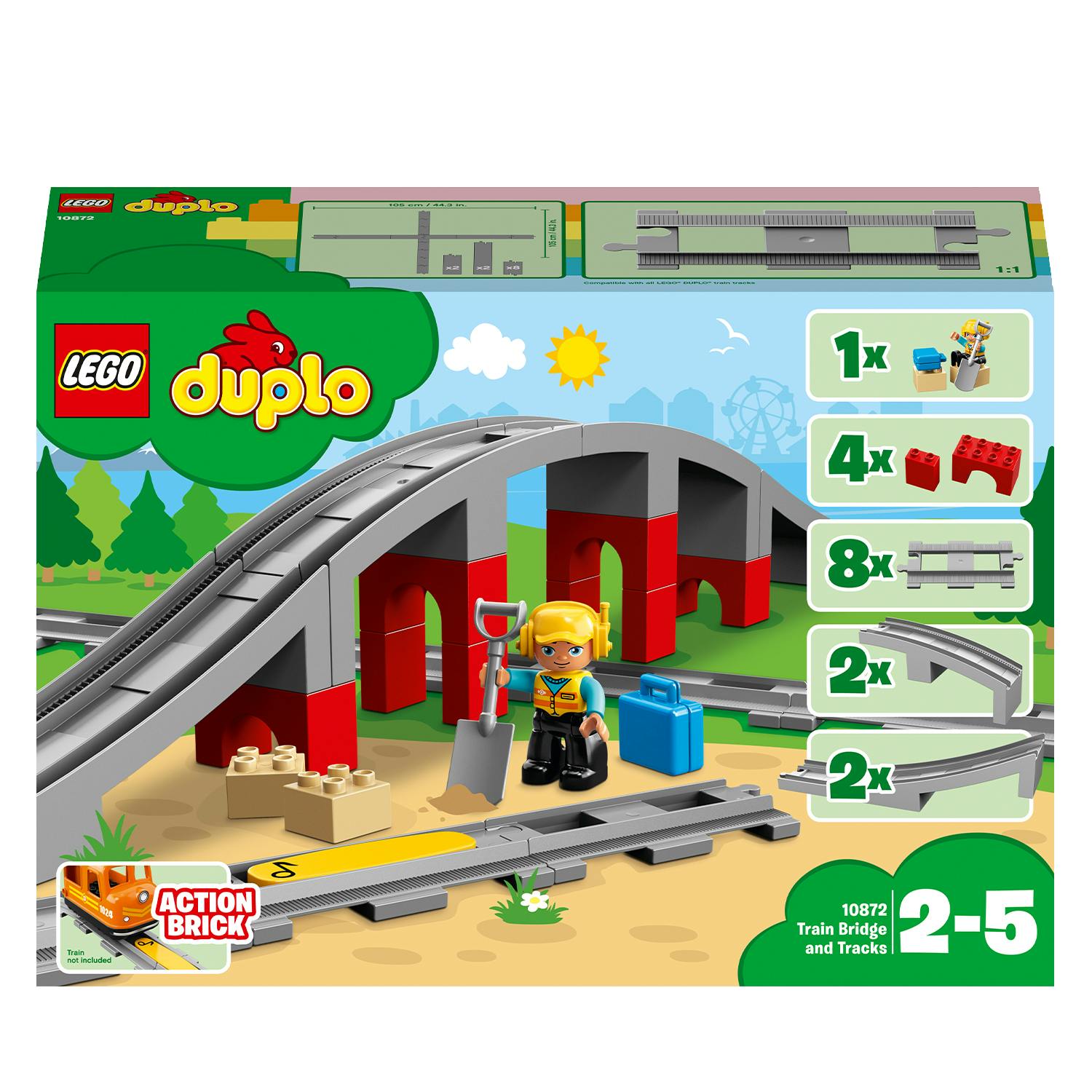 LEGO DUPLO Treinbrug En -Rails (10872)