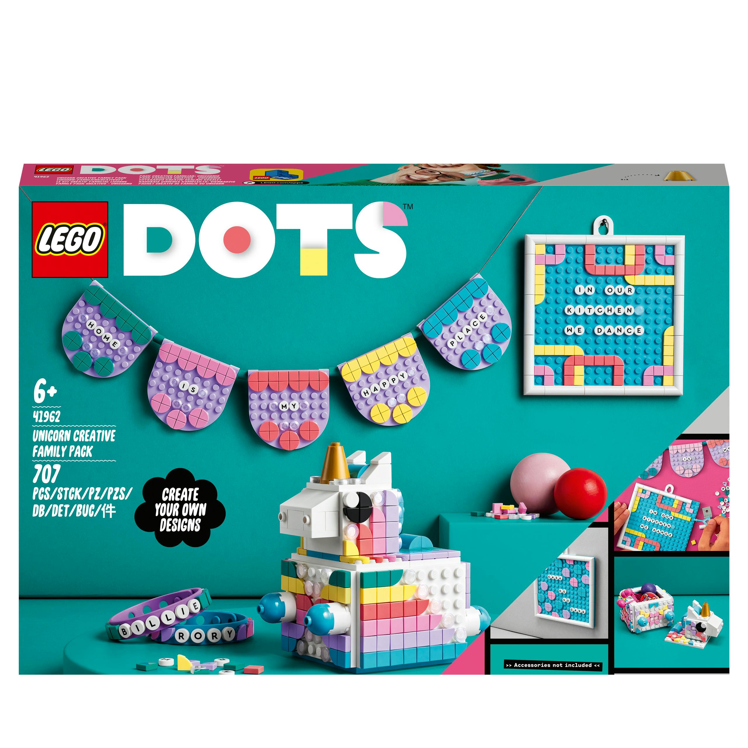LEGO DOTS Eenhoorn creatieve gezinsset (41962)
