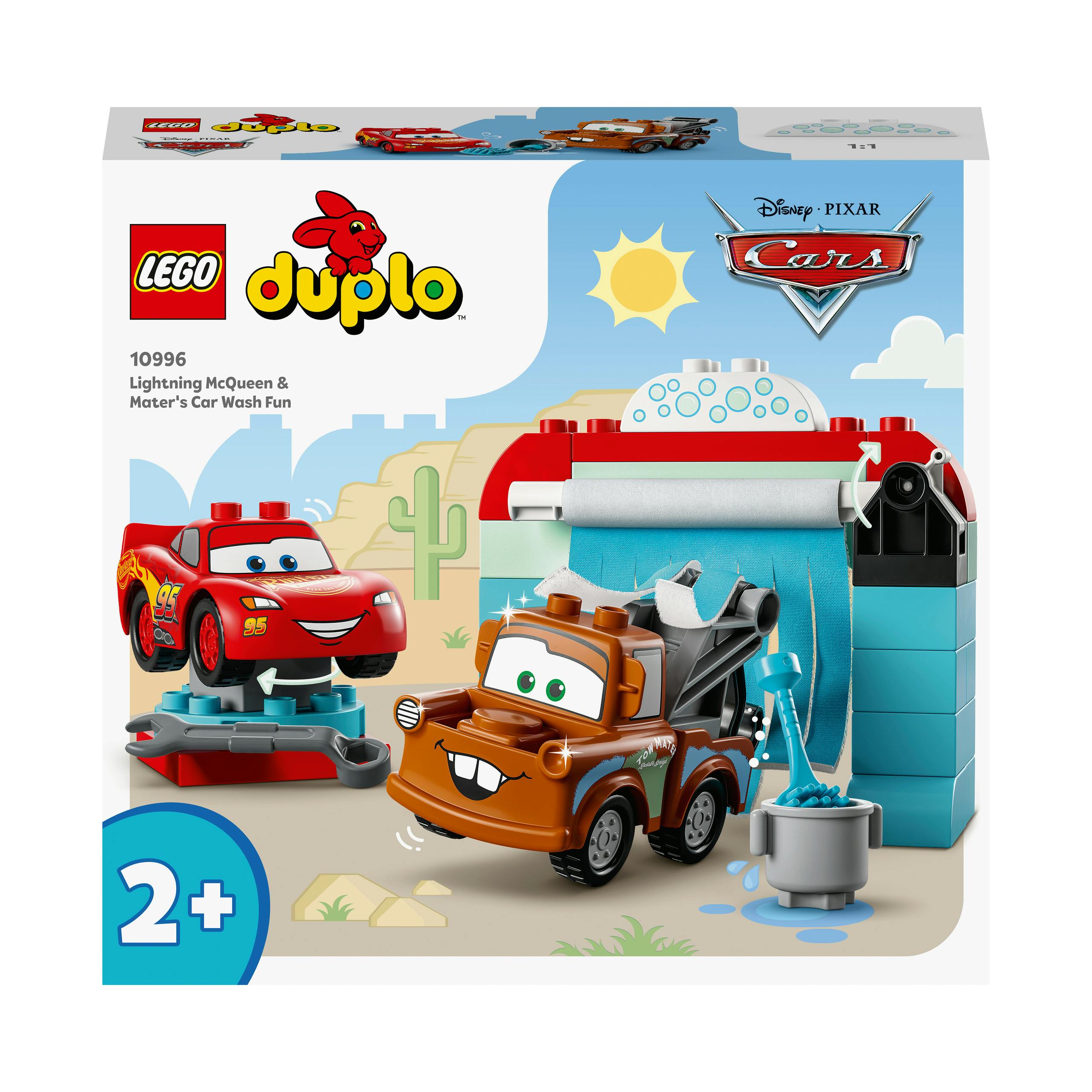 LEGO DUPLO Disney En Pixar's Cars Bliksem Mcqueen & Takel Wasstraatpret (10996)