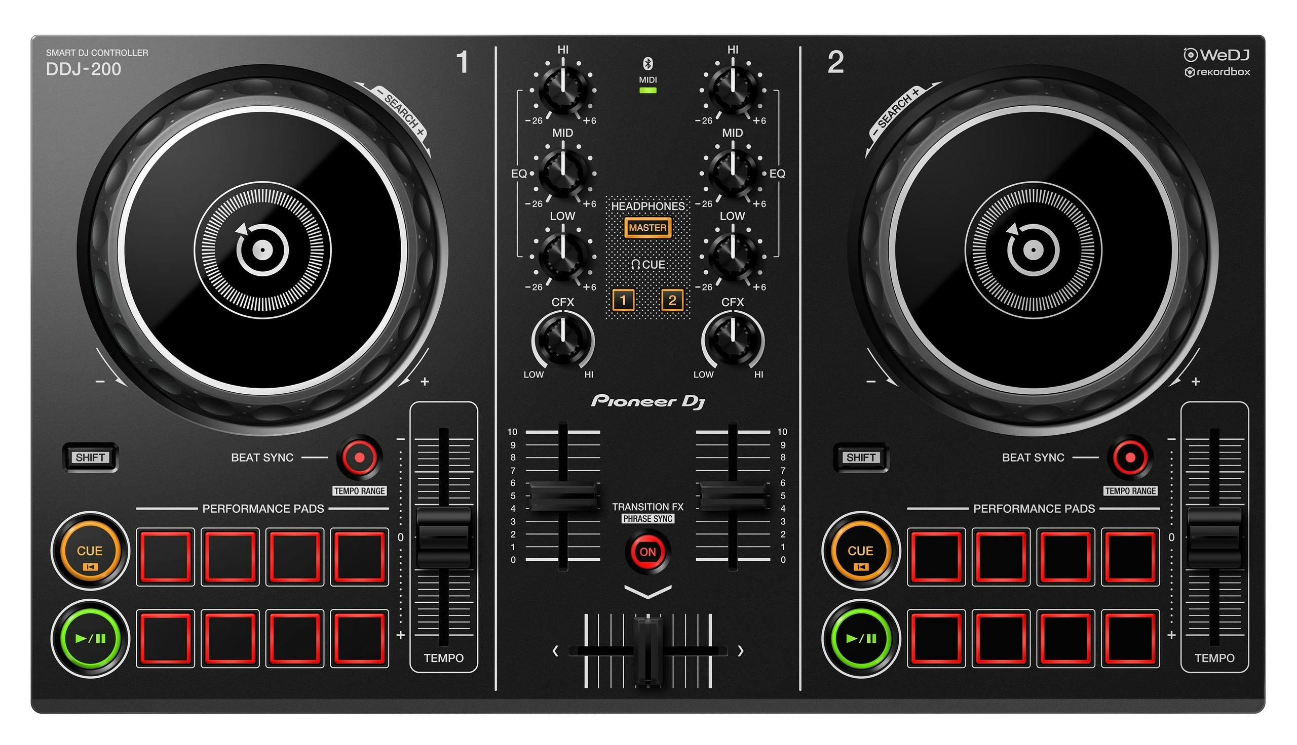 Pioneer DJ Slimme DJ-controller DDJ-200