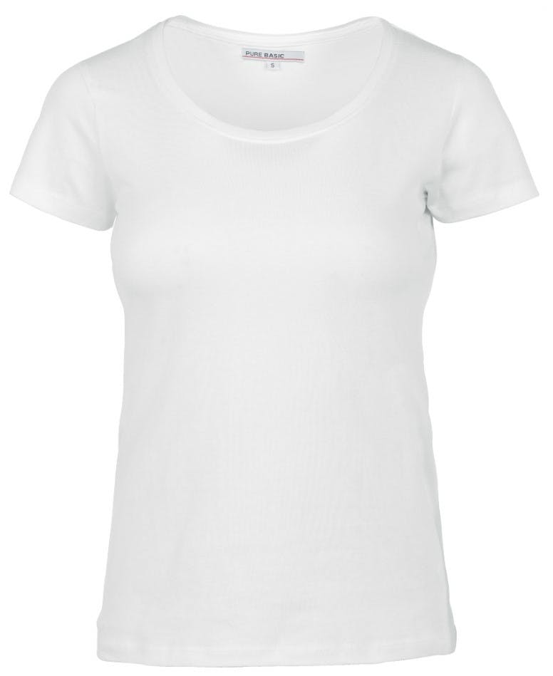 Wit T-shirt Met Korte Mouwen Voor Dames