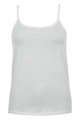 T-shirt Blanc Fines Bretelles Take Care Femme