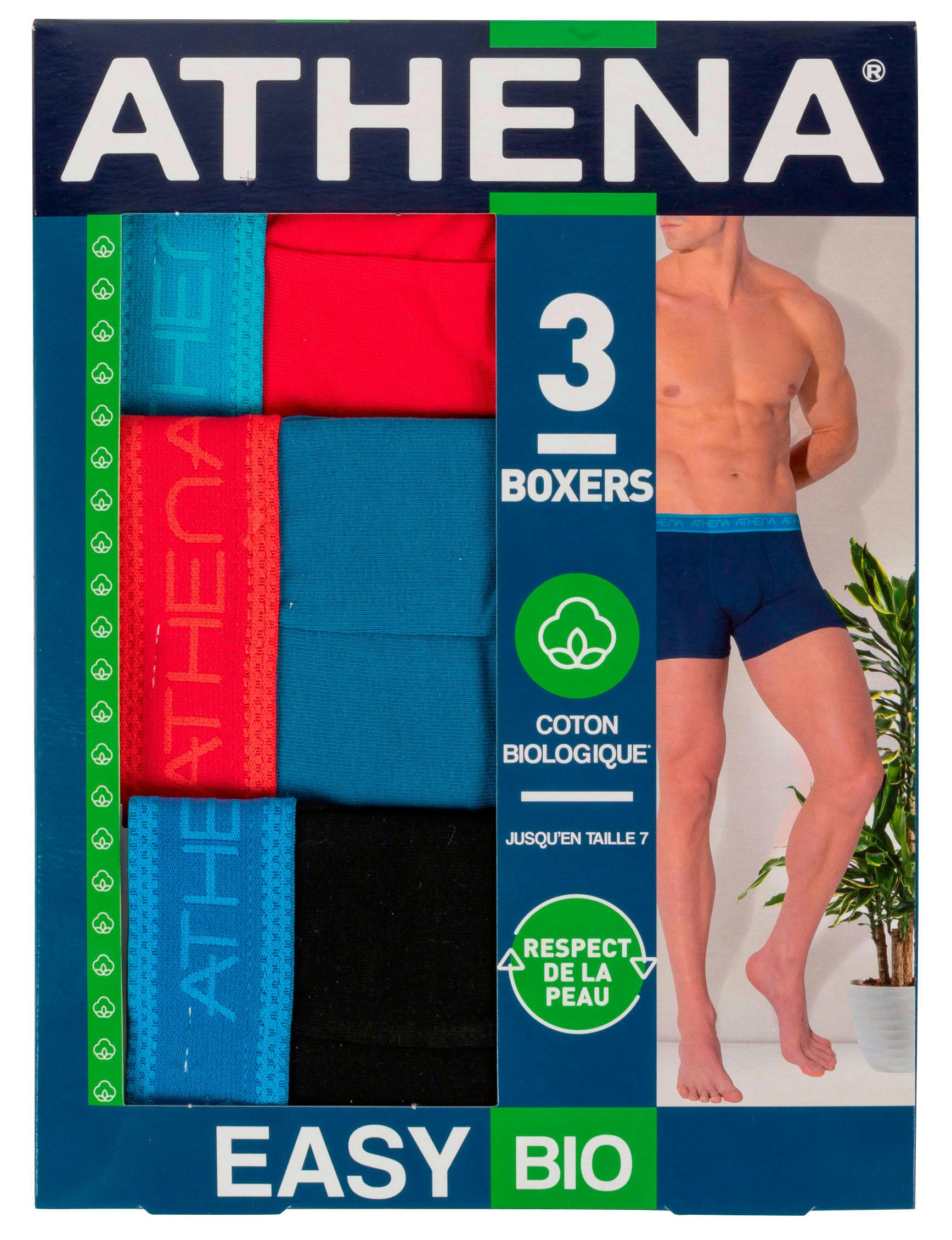 Athena - Set 3 Boxers Easy Bio 3 Couleurs