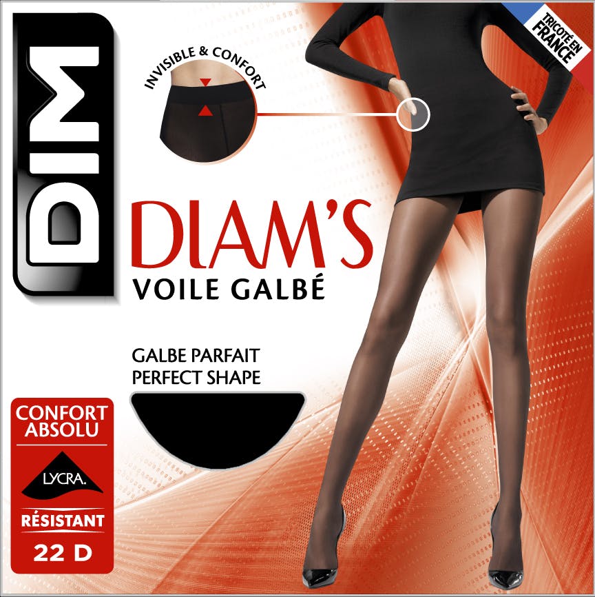 Dim Collants Diam's Voile Galbé Noir