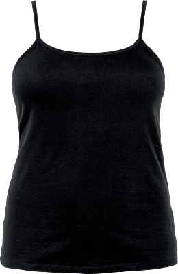 T-shirt Fines Bretelles Noir Grande Taille Femme