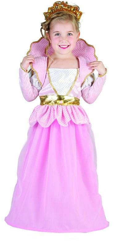Kostuum Prinses Kleed Roze /Wit/Goud