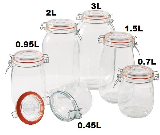 Opslag-/sterilisatiepot Glas