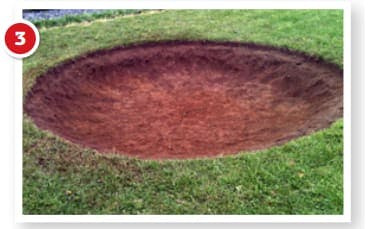 diameter graven voor inground trampoline